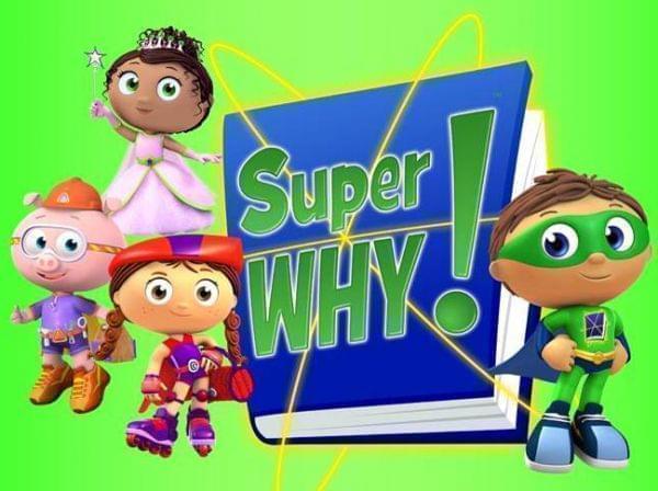 Cartoon characters from the PBSKids show SuperWhy!