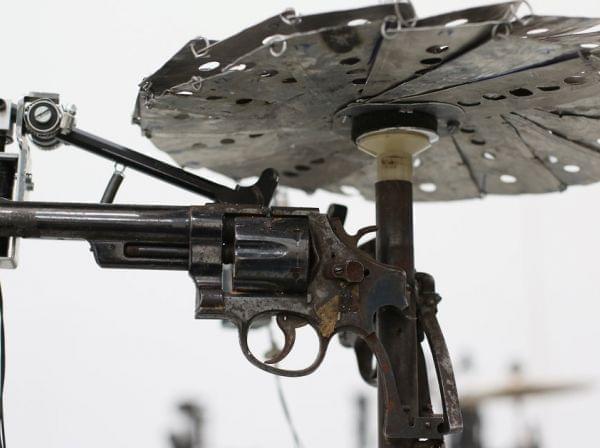 Mexican artist Pedro Reyes received 6,700 weapons from the Mexican government, from which he sculpted instruments.