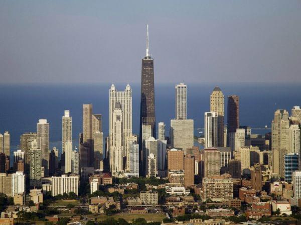 The Chicago skyline. The city's police chief says his officers can't keep up with the number of illegal weapons on the city's streets.