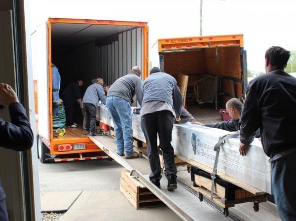 Movers load a box containing the nearly 600,000 signatures gathered in an effort to impose term limits on Illinois lawmakers.