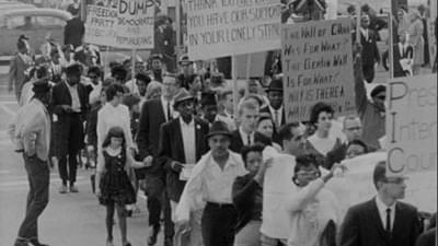 civil rights demonstrations in downtown Chicago in 1963